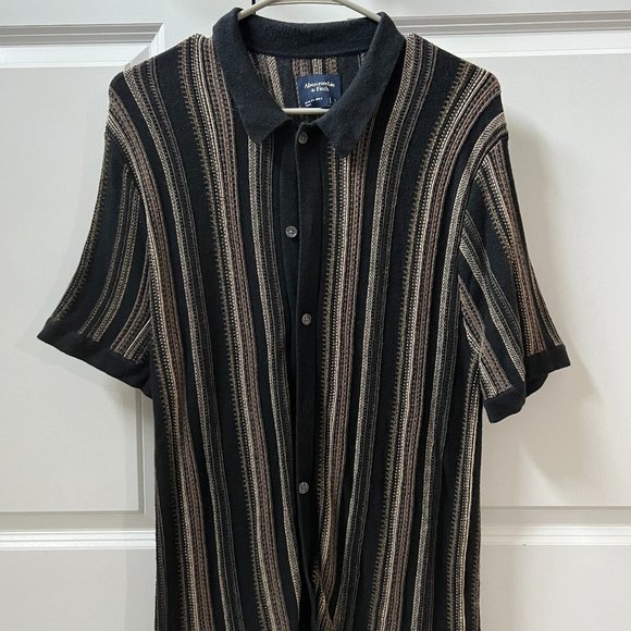 Abercrombie - Stitch Button-Through Sweater Polo - Size Small - Picture 1 of 3
